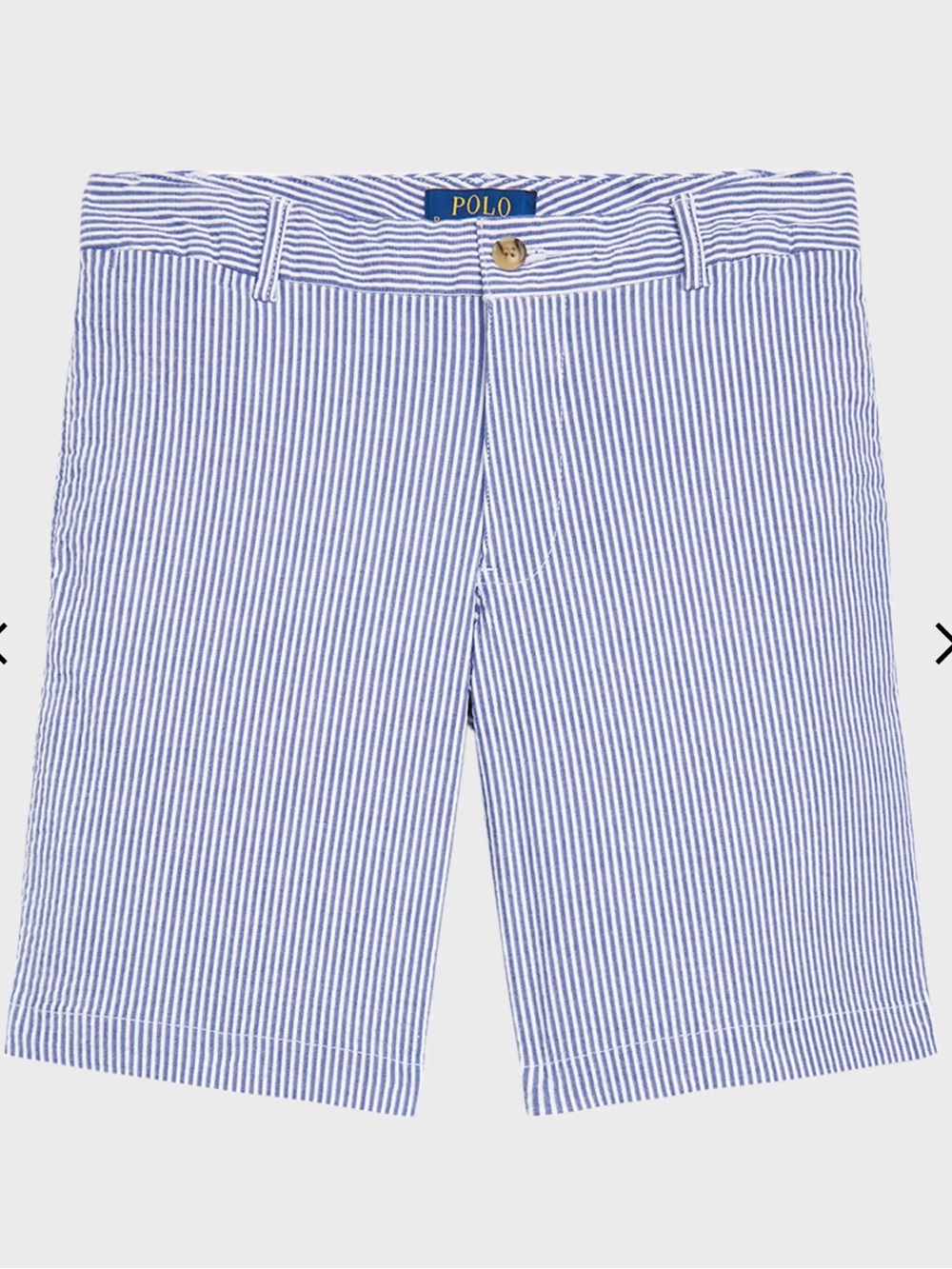 Polo Ralph Lauren Boy’s Seersucker Shorts in Blue & White Stripe Size 14 NWT
